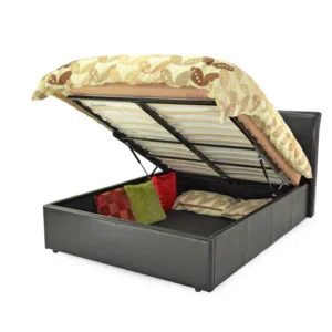 Houston Ottoman Storage Bed Frame in Faux Leather