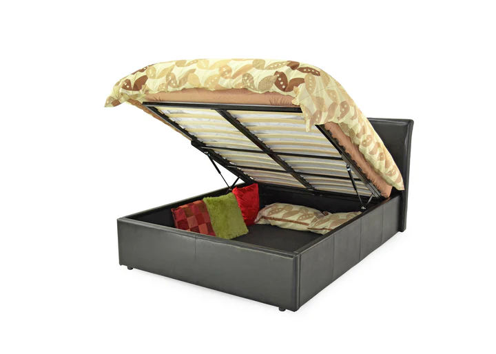 Houston Ottoman Storage Bed Frame in Faux Leather