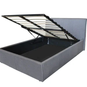 Houston Ottoman Storage Bed Frame in Grey Fabric