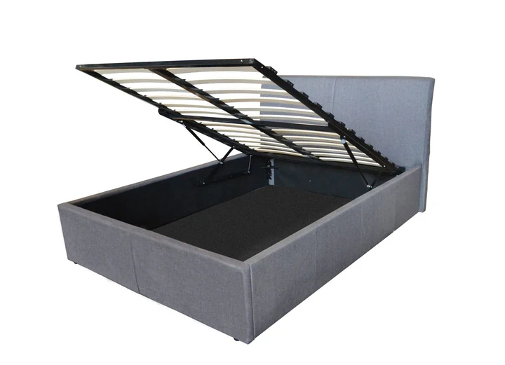 Houston Ottoman Storage Bed Frame in Grey Fabric