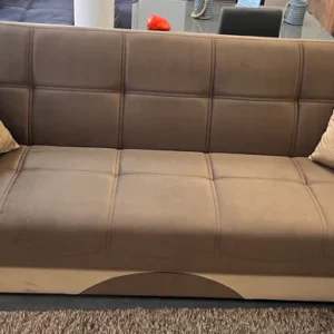 BEDTIME Brown and Beige Sofabed with Storage